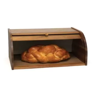 Lipper Acacia Rolltop Bread Box