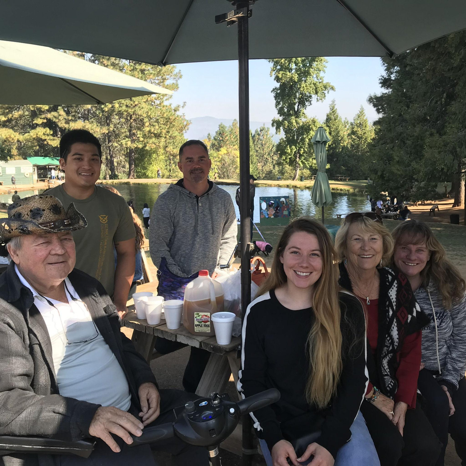 Spending time with Cheyenne's family at Apple Hill