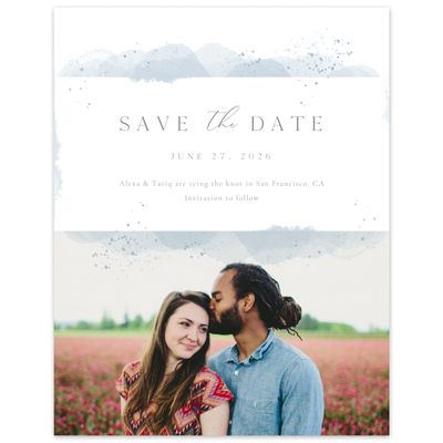 Dusty Blue Wedding Digital Save the Date - Zortas Photo