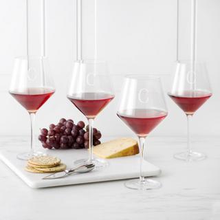 Personalized Estate Collection Bordeaux Red Wine Glass, Set of 4