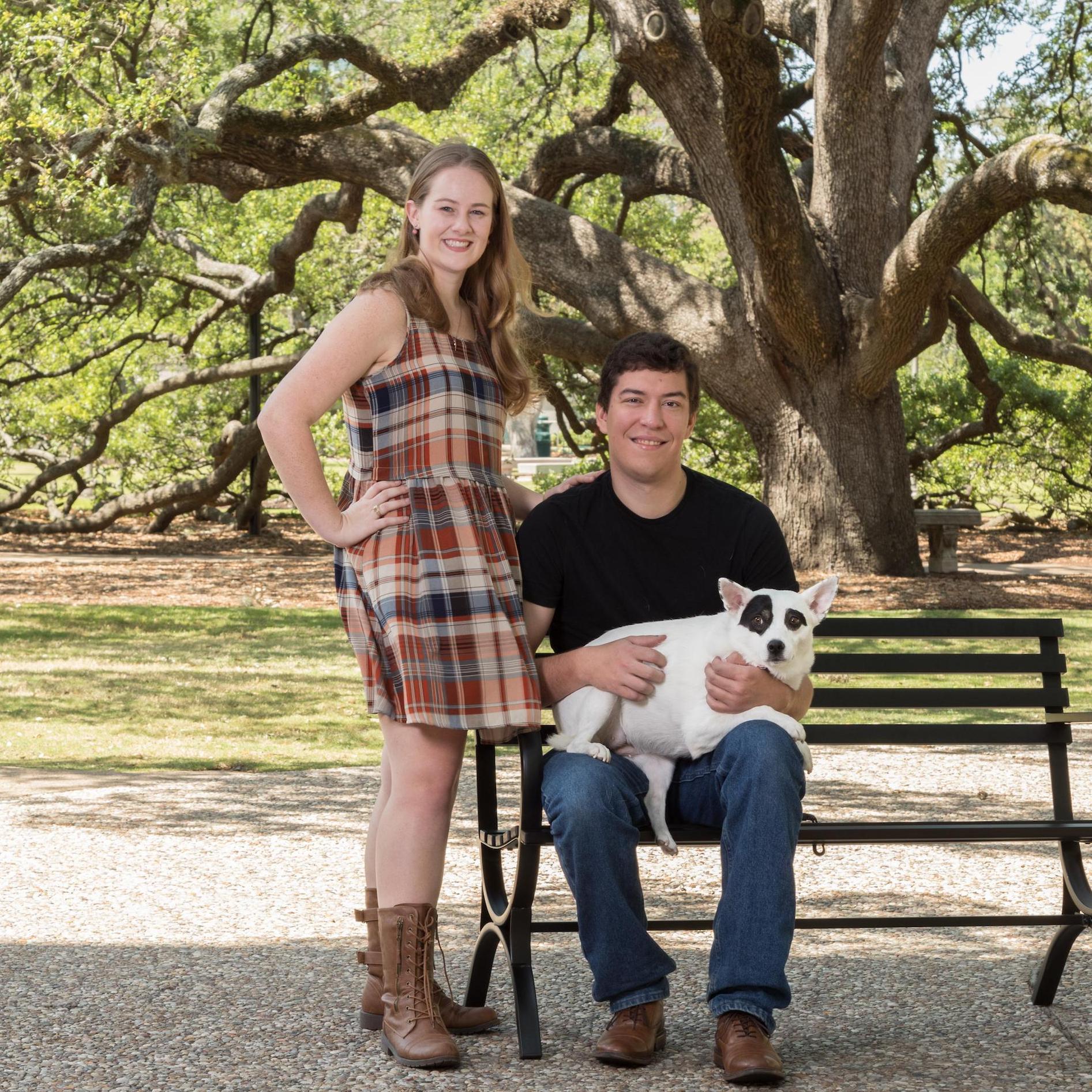 In front of the Century Tree at Texas A&M.