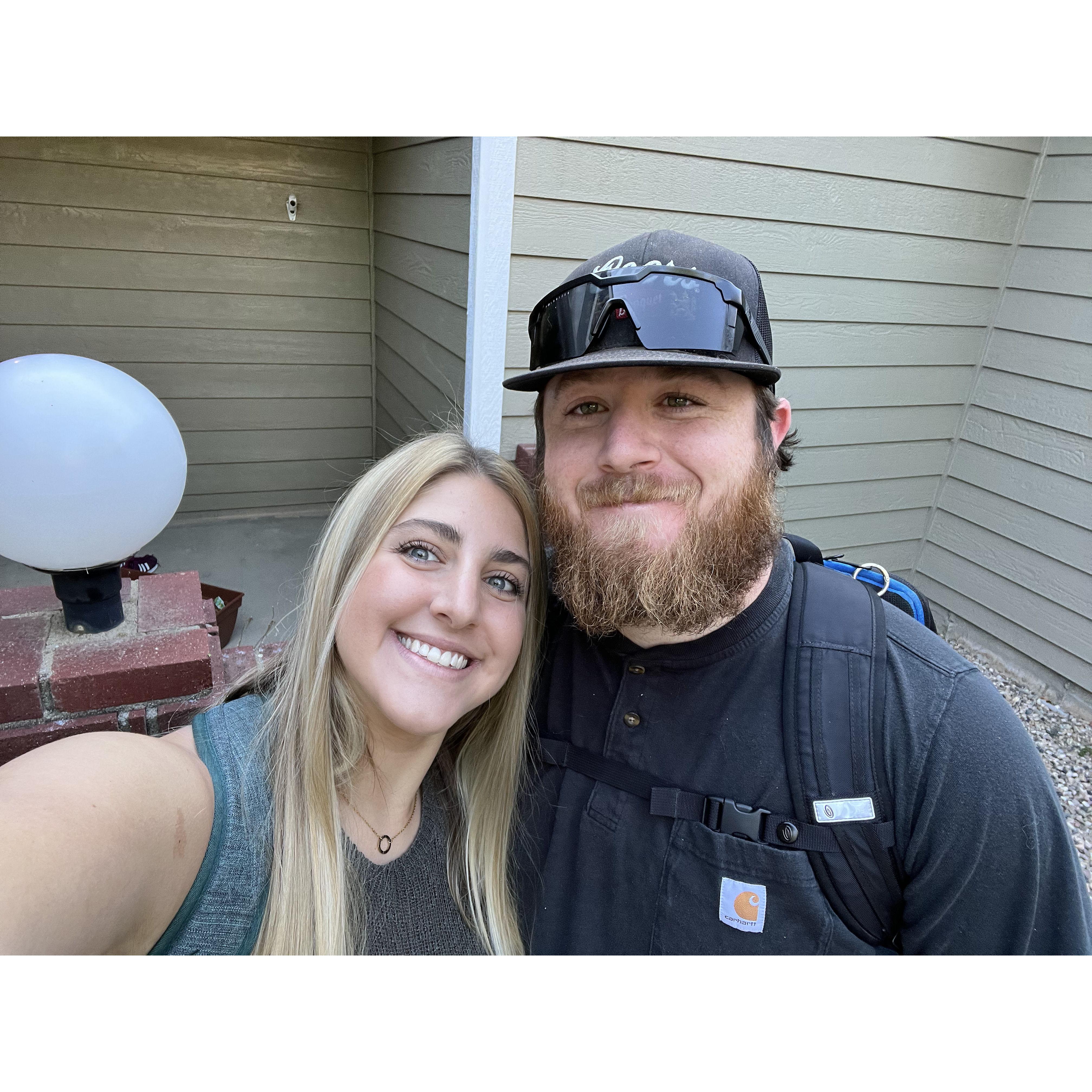 First day of classes, PJ construction management and Kaley Toxicology at Colorado State. Fort Collins, CO 2022