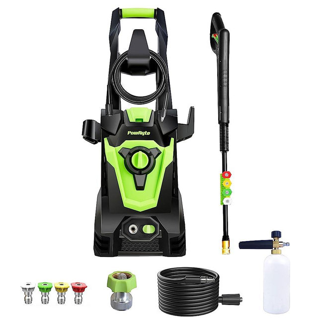 PowRyte Electric Pressure Washer, Foam Cannon, 4 Different Pressure Tips, Power Washer,4500 PSI 2.6 GPM