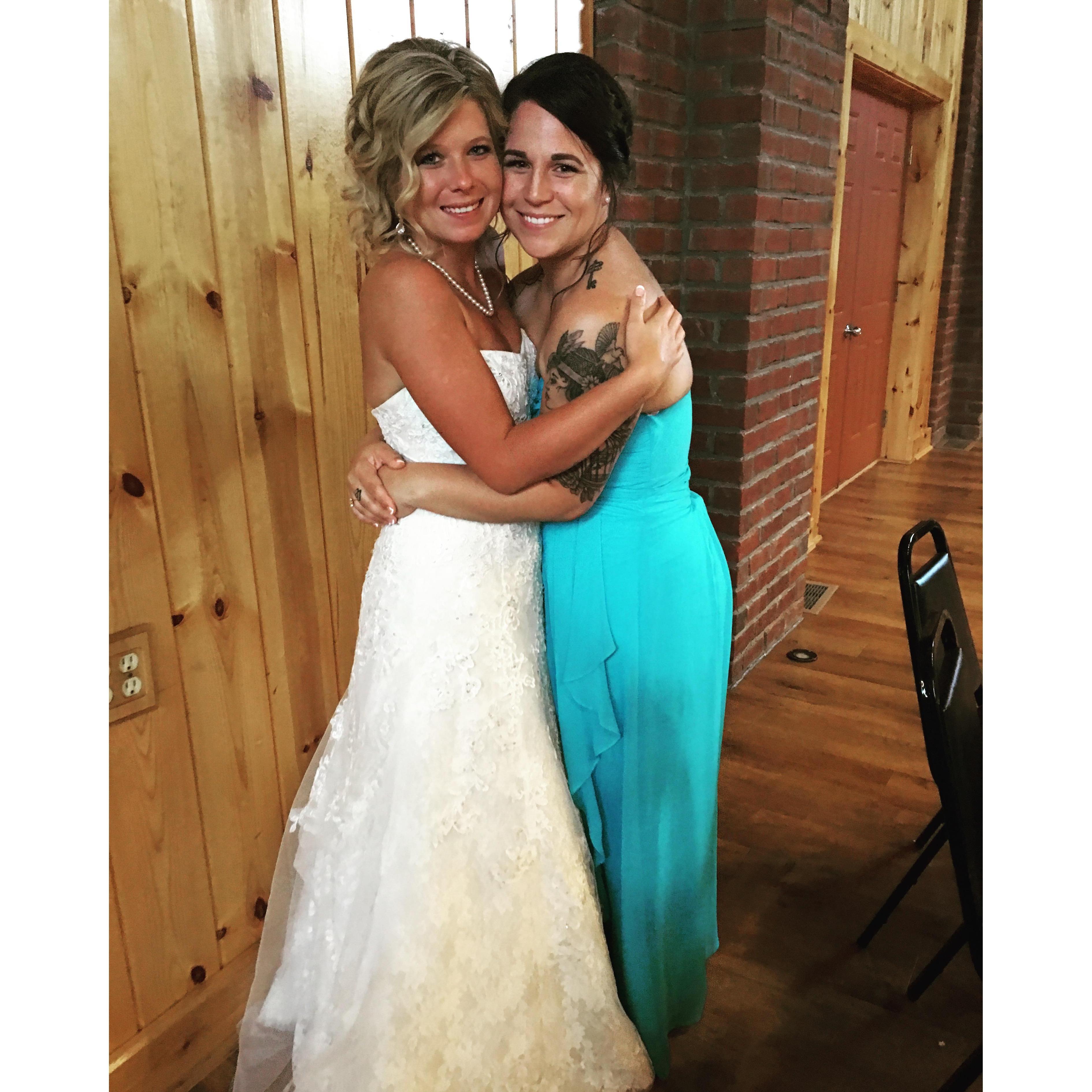 Millie and her Maid of Honor at her Wedding!