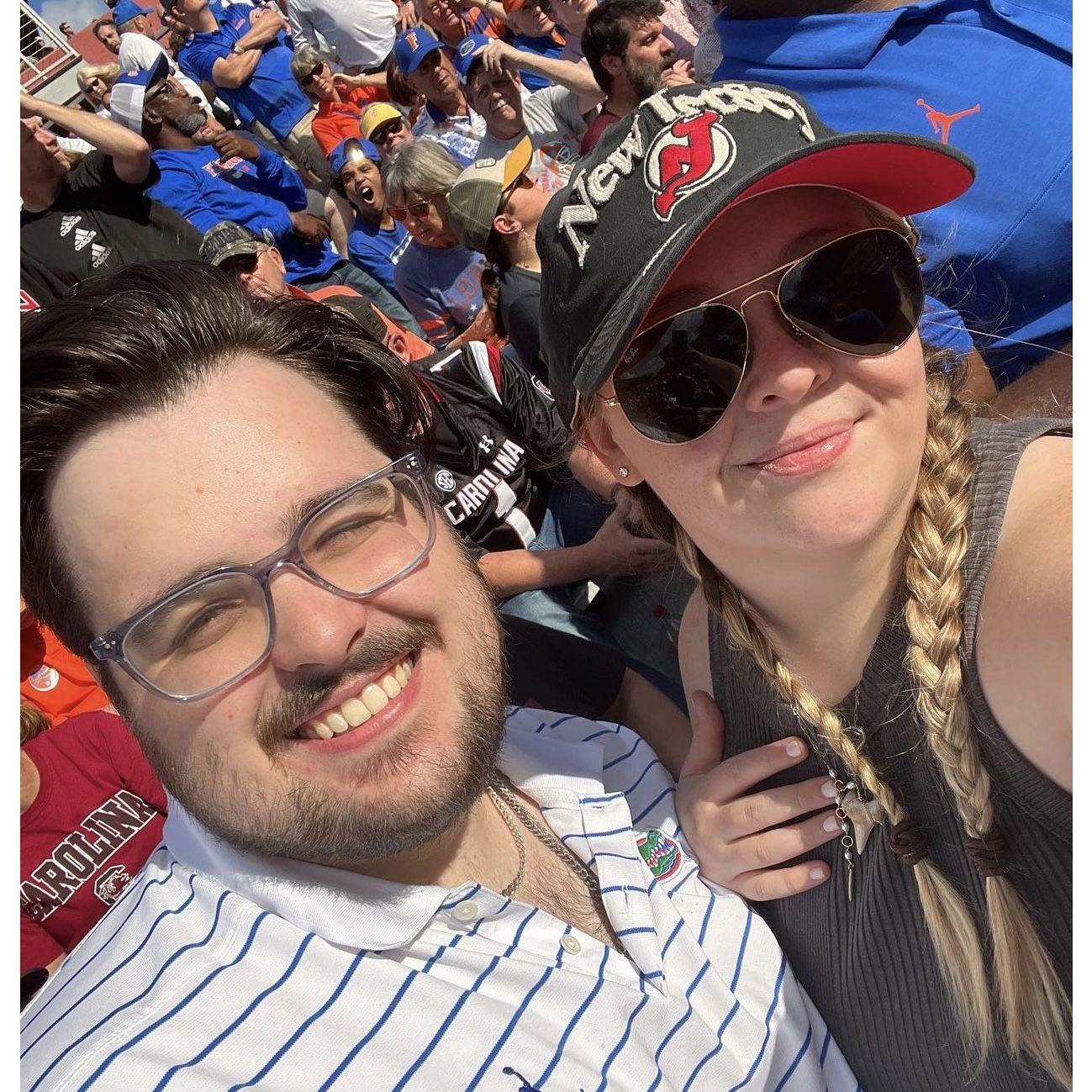 Alison and Gerard at Gators game in South Carolina