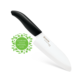 Bio Series 5.5" Ceramic Santoku Knife - Black/White