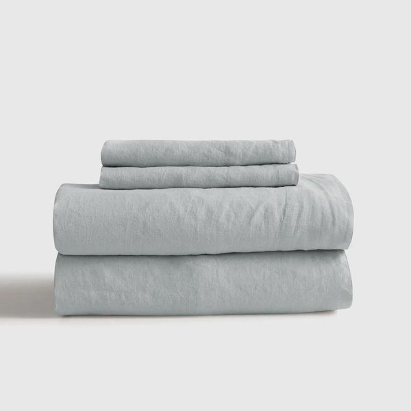 European Linen Sheet Set - King - Mist