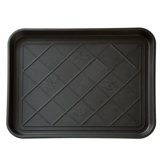 Fleming Supply Oversized All-Weather Rectangular Boot Tray - Black