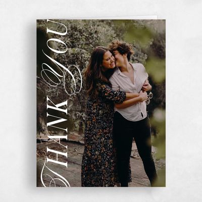 White Portrait Wedding Thank You - Kotor Photo