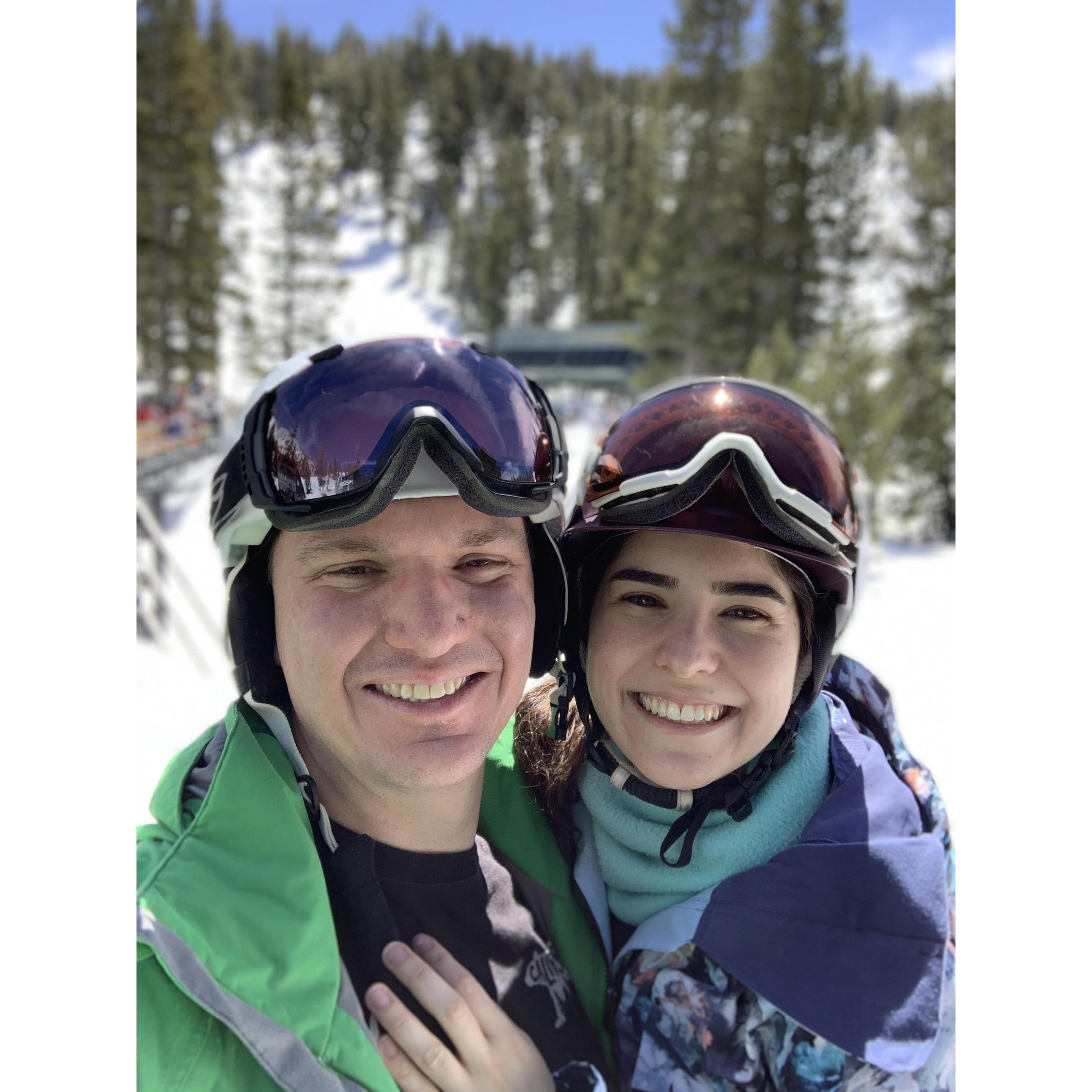 Skiing at Heavenly Ski Resort in Tahoe, CA 2019