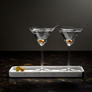 Vintage Rounded Martini Glass, Set of 2