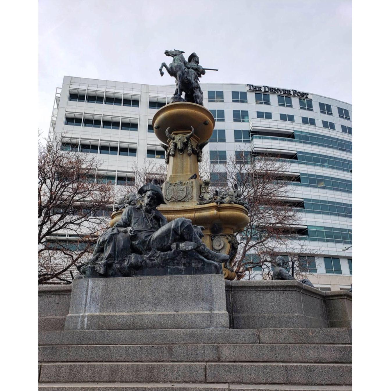 Denver's Pioneer Monument Fountain (Feb 2019)