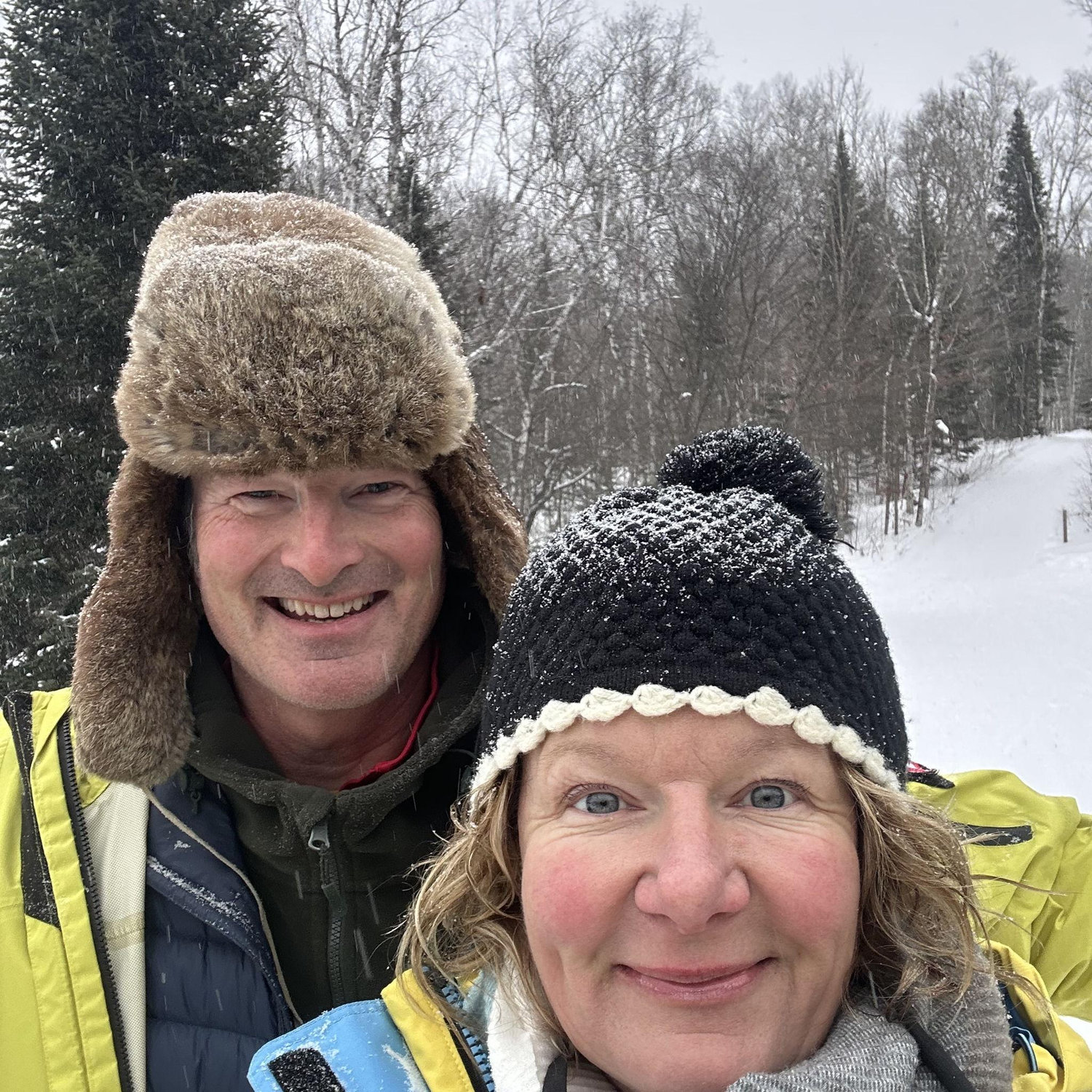 Enjoying a winter wonderland up north.