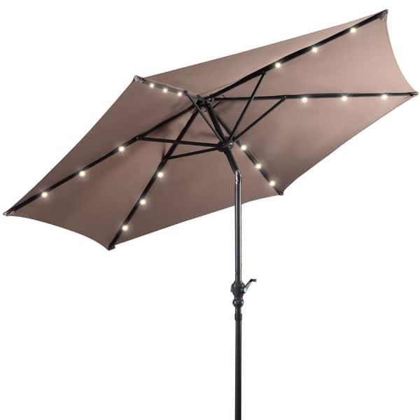 Costway 9ft Solar LED Patio Umbrella