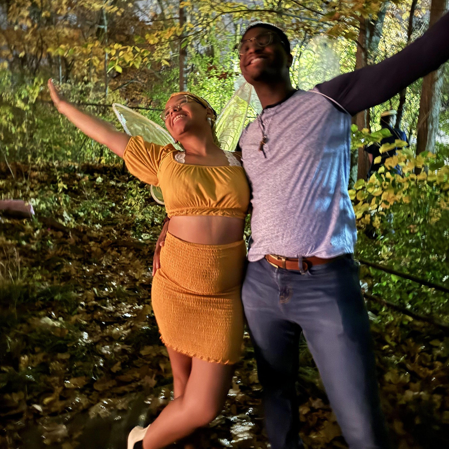 See those wings? Shes an angel. Though this was our first Halloween party together.