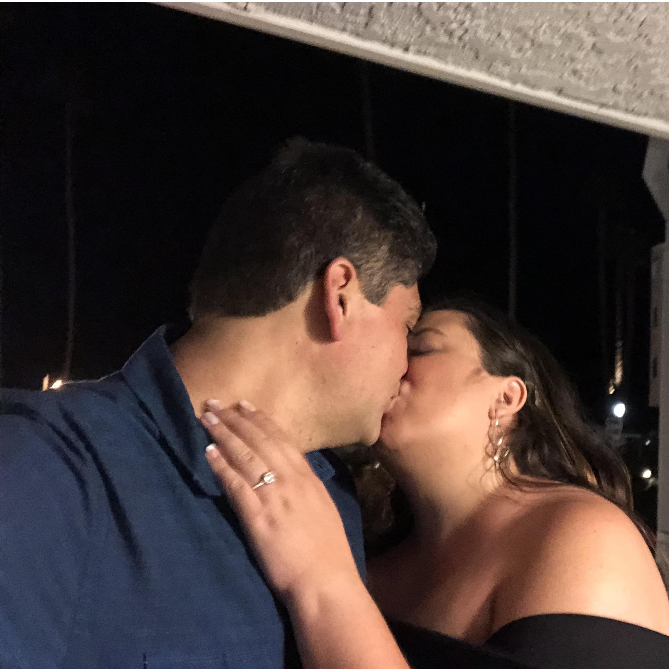 Pismo Beach after he popped the question