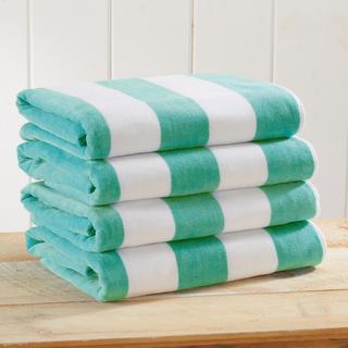 Novia Velour Cabana Stripe Beach Towel, Set of 4