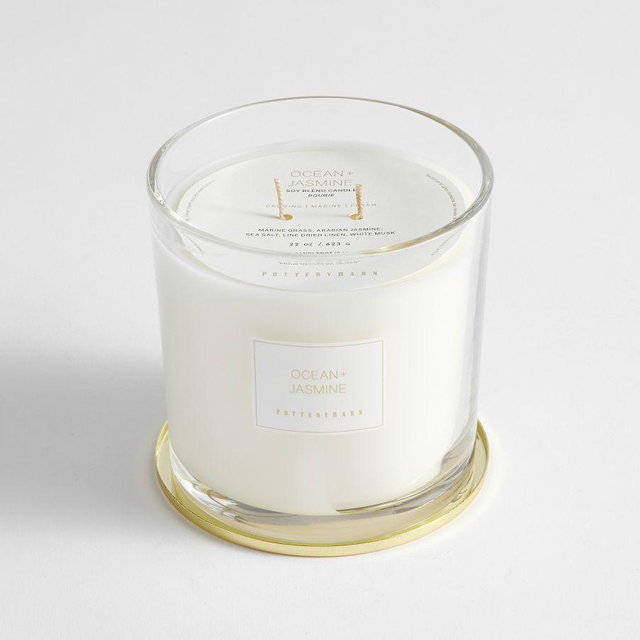 Signature Scented Candle, Ocean & Jasmine, Large, 22 oz