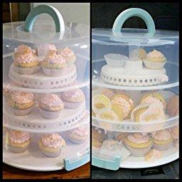 Sweet Creations Cupcake and Cakepop Display Carrier, White