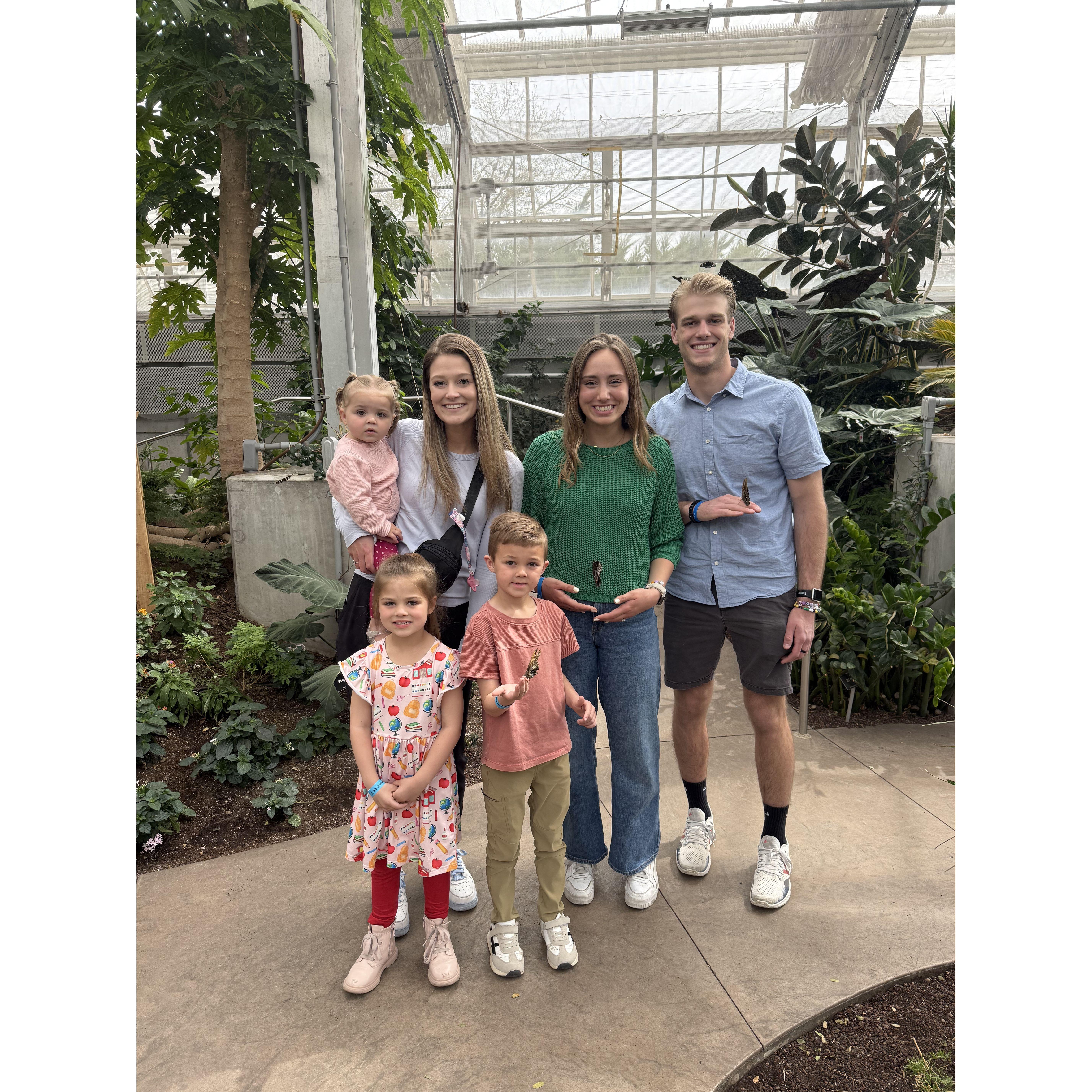 In butterfly biosphere at Thanksgiving Point