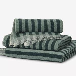 Piglet in Bed Pembroke Stripe Cotton Hand Towel