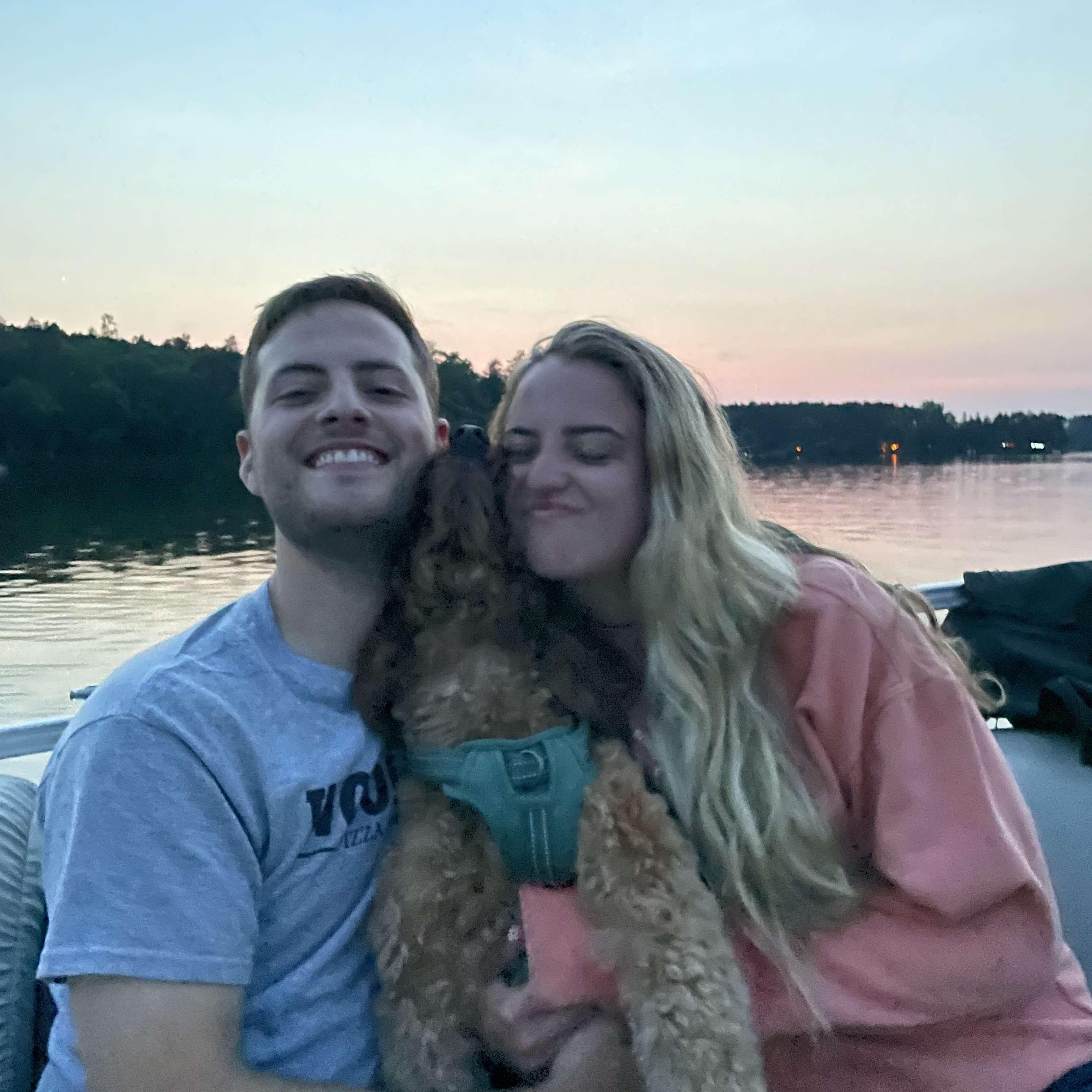 One of our many sunset cruises at the cabin in Minong, WI. July 2021