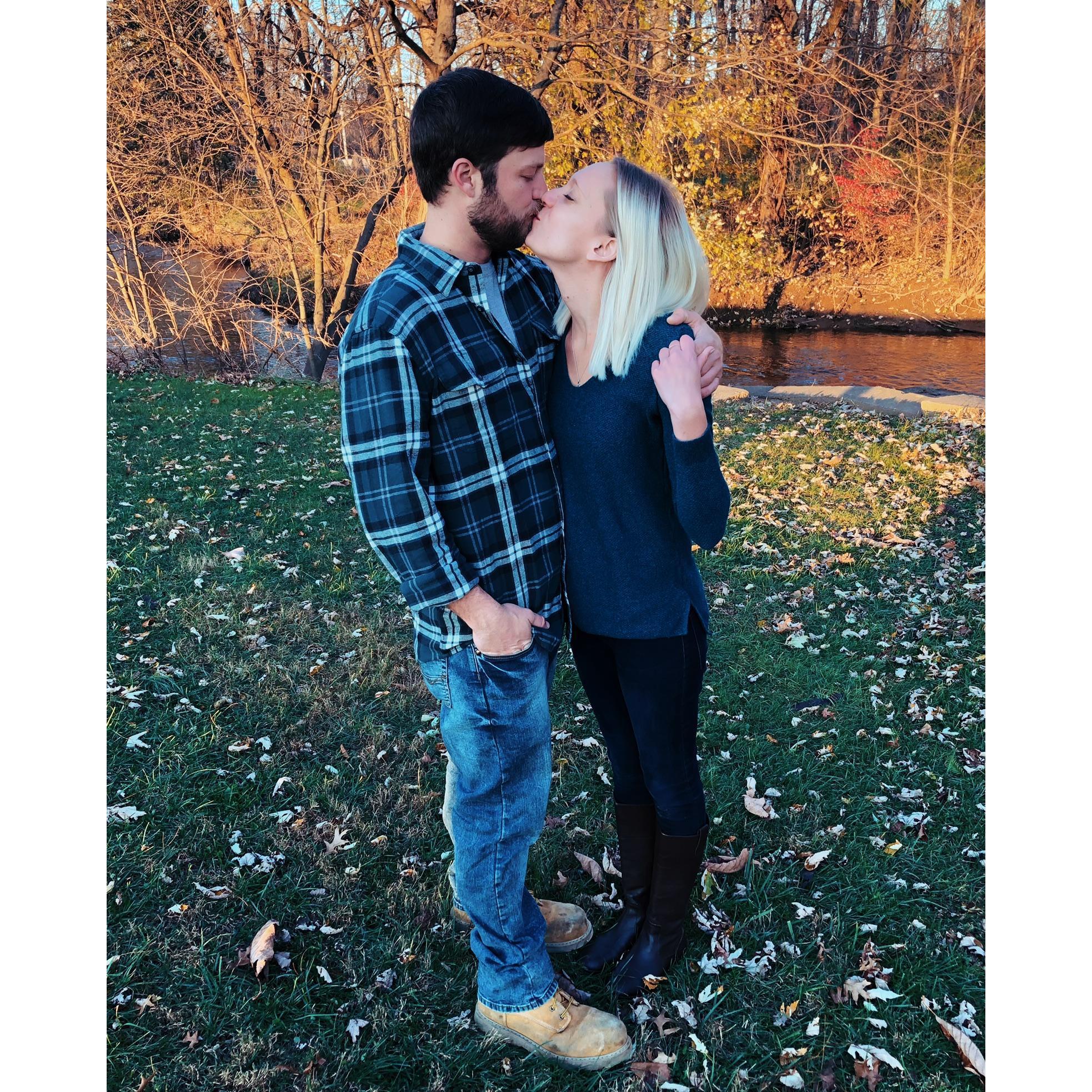 first year i made him take family pics (he hated me for it)