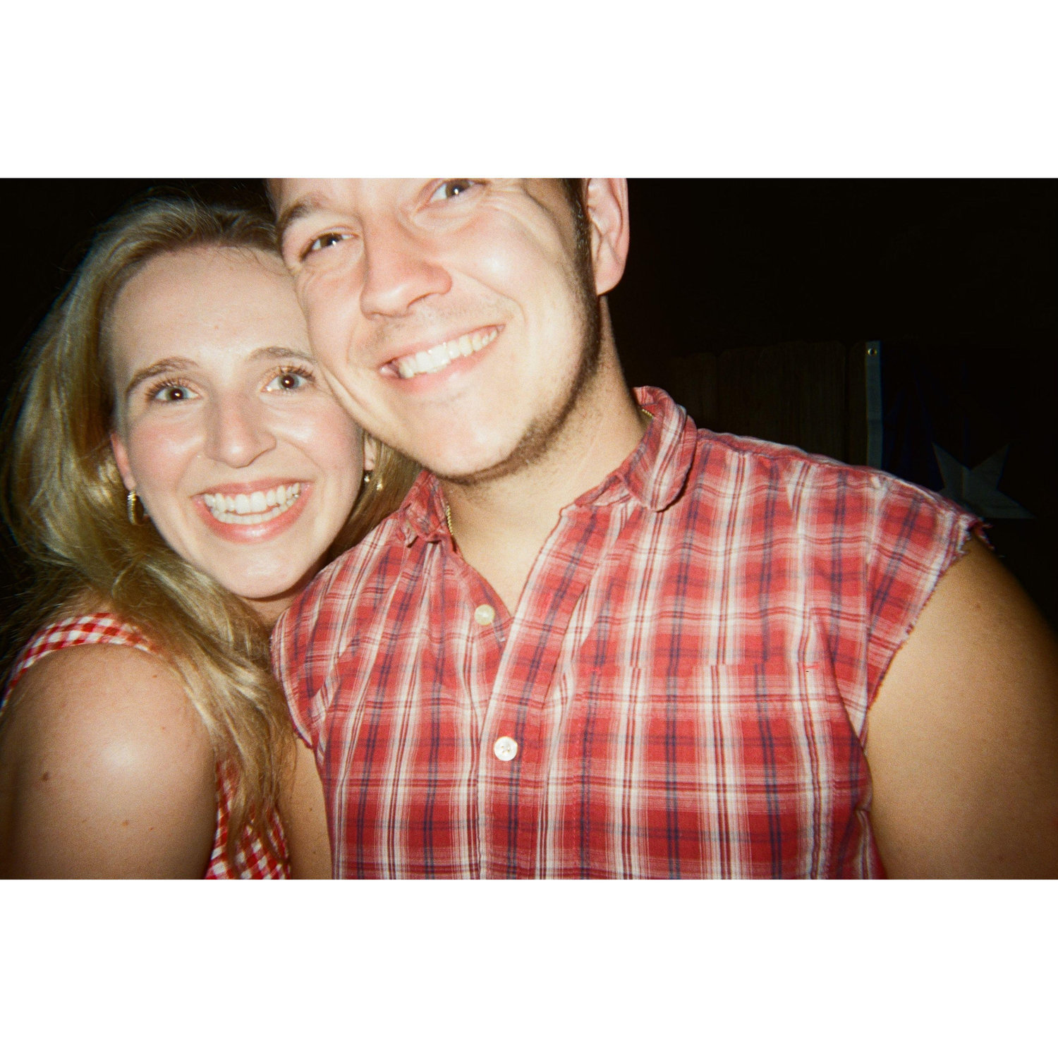 Disposable camera footage of the happy couple