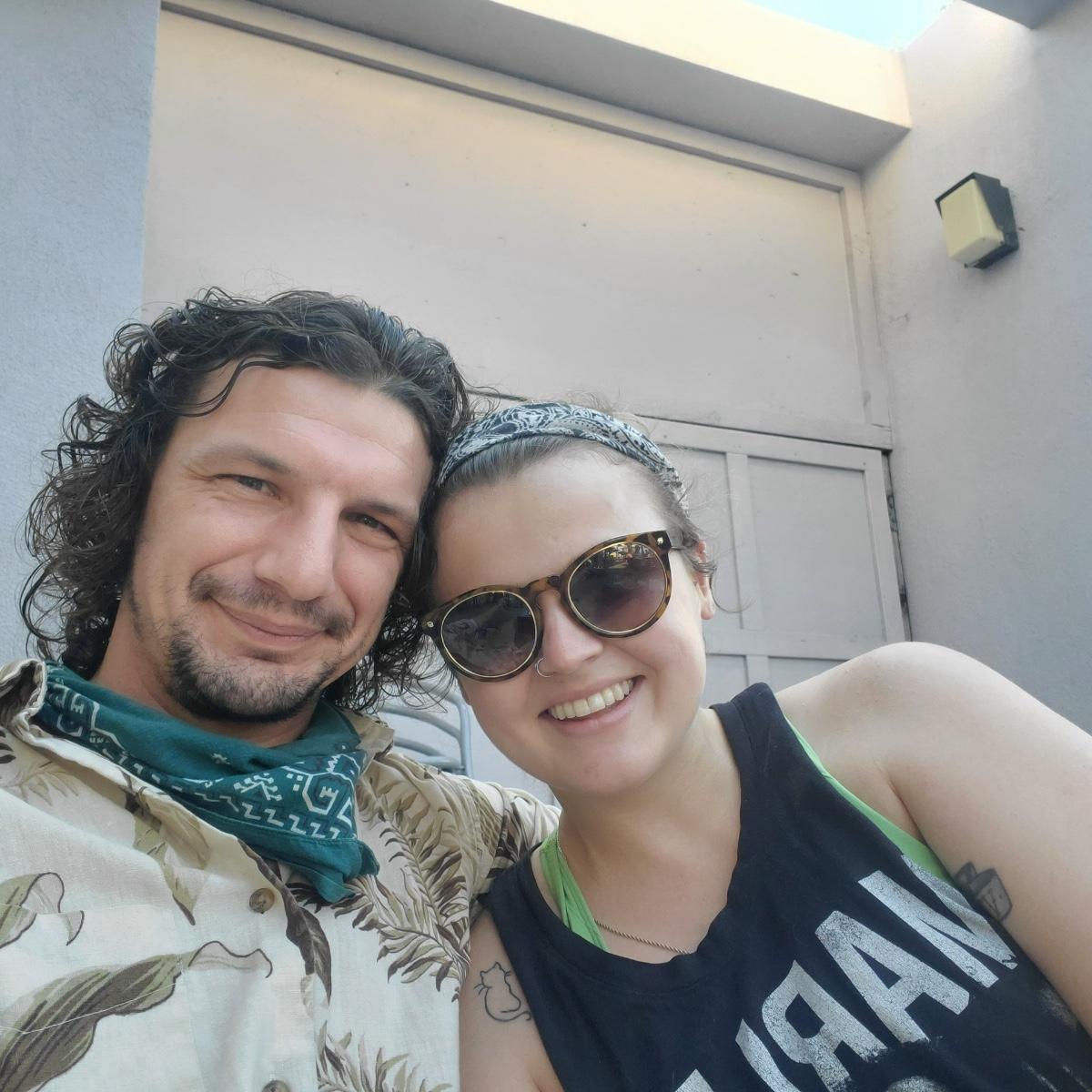 Our first photo together in the Covid Lockdown!