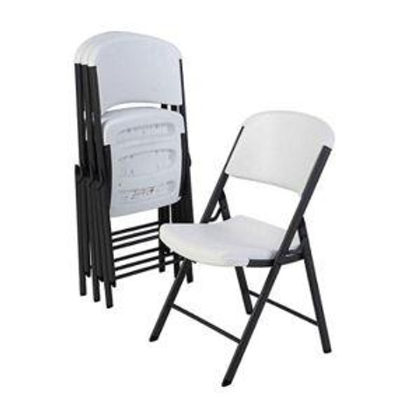 Lifetime Commercial Grade Contoured Folding Chair, Assorted Colors 4 Pack