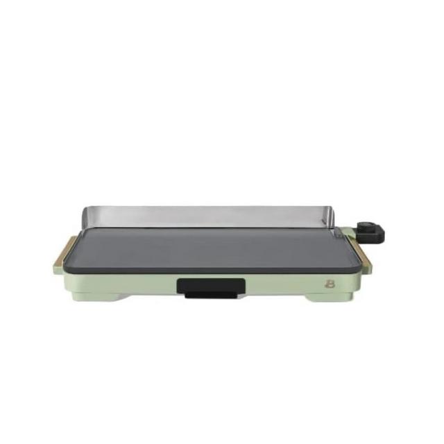 Beautiful XL Electric Griddle 12" x 22" – Non-Stick Surface, Sleek Finish by Drew Barrymore (Sage Green)