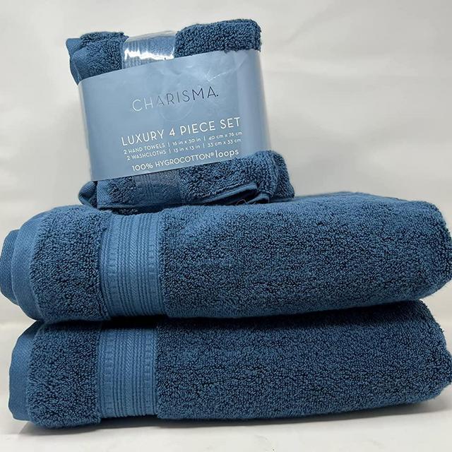 Charisma Plush Towels Bundle | Includes: 2 Luxury Bath Towels, Hand Towels & Washcloths | Quality, Ultra Soft Towel Set | 6 Pieces (Real Teal)