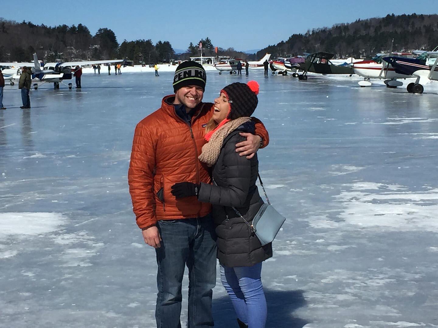 Ice runway Alton Bay, New Hampshire 2019