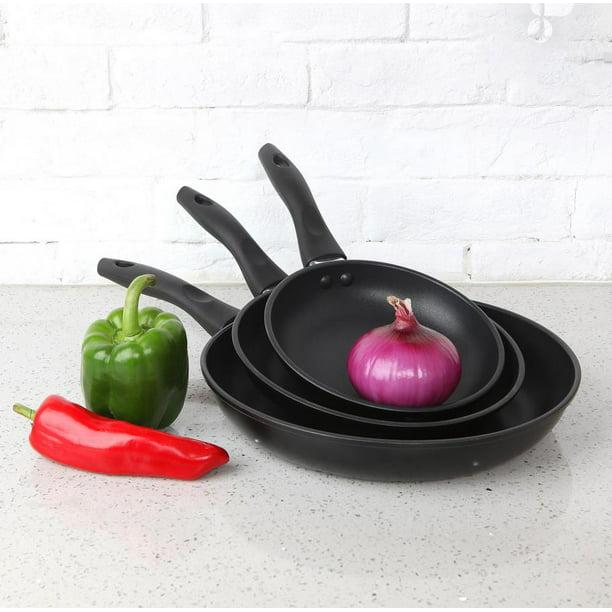 Mainstays Aluminum 7", 9" & 11" Non-Stick Skillet Pack, 3 Piece