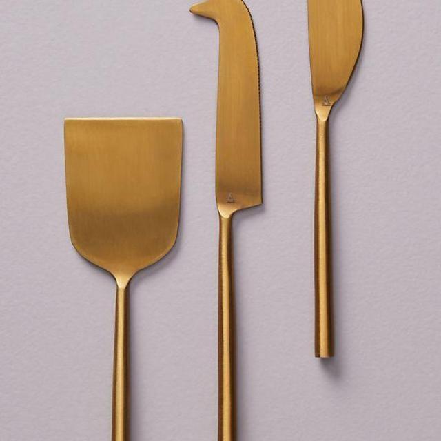 Streamlined Cheese Knives, Set of 3