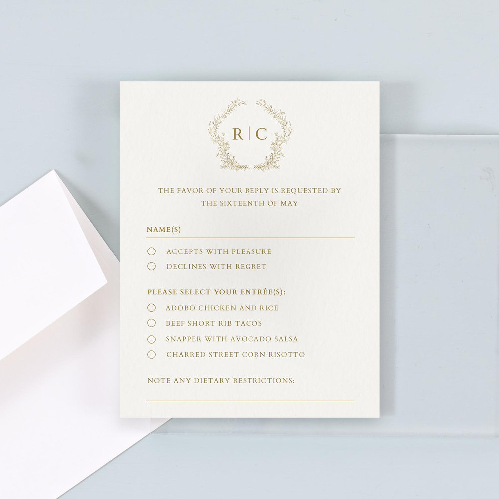 Eleanora Classic | Dusty Cobalt | Zola Wedding Invitations