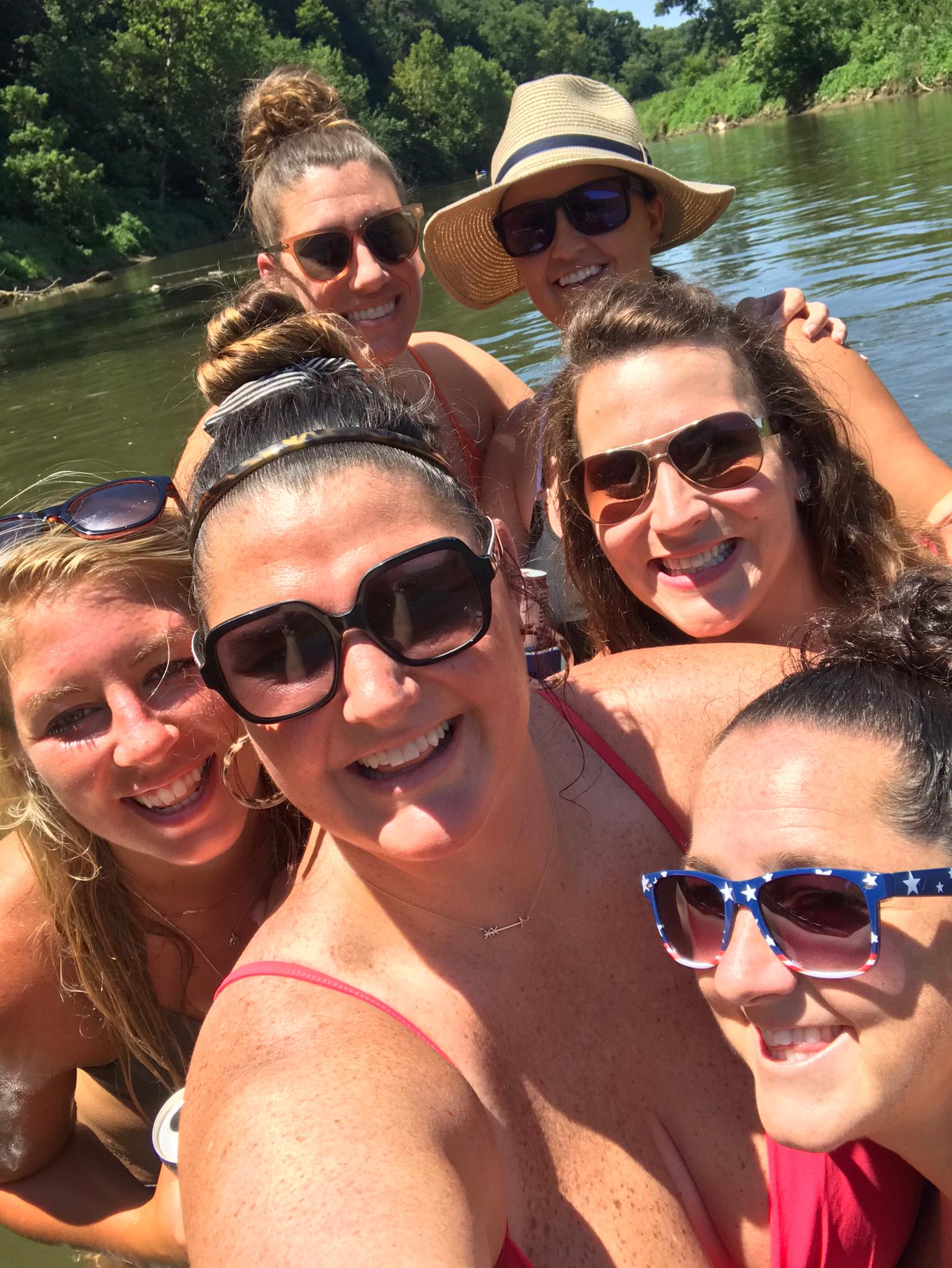 July 2020 Floating the River in Millersville, PA with KK’s Bridesmaids