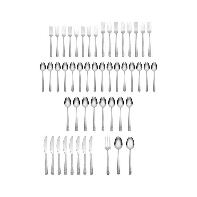 Cambridge Silversmiths Stainless Steel Sander Mirror 51-Piece Flatware Set, Service for 8