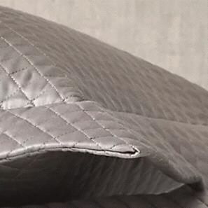 Euro Size: Mist Italian Siena Sateen Diamond Sham Pillow