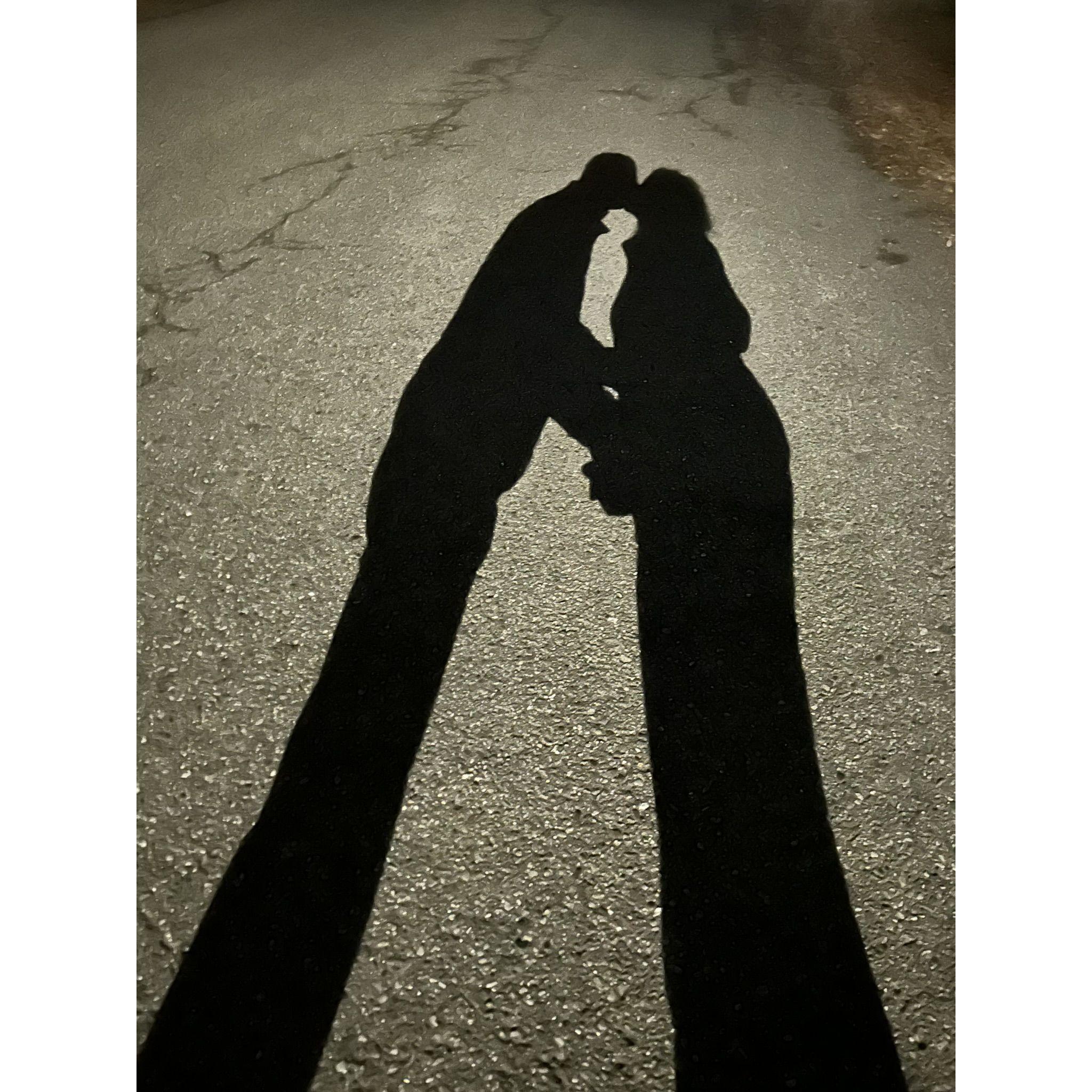 When the power goes out, magic happens ✨🌙 Evening walks and shadow kisses make unforgettable moments. ❤️