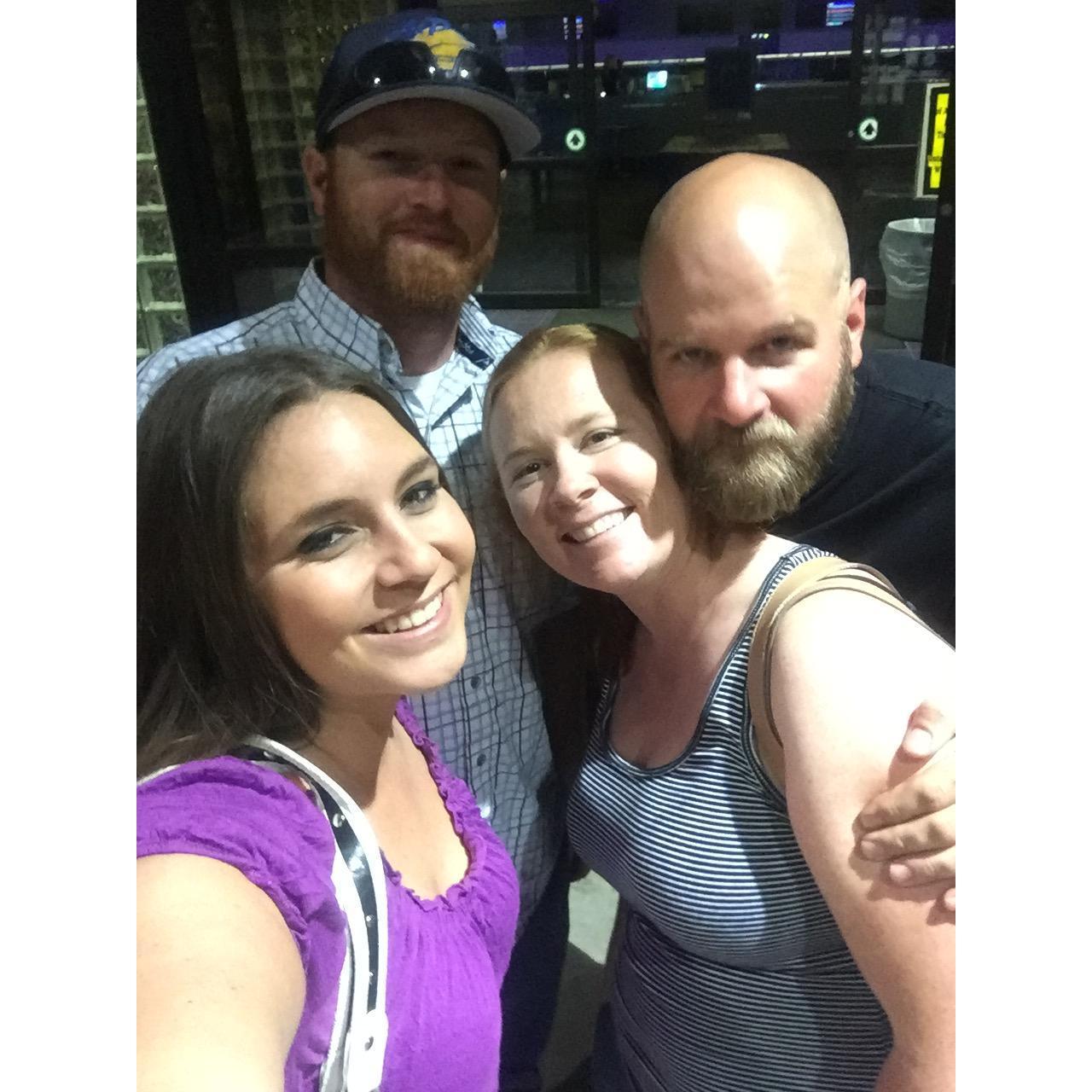 Bowling Date night with Josh's brother/groomsman Seth and his wife Tamara