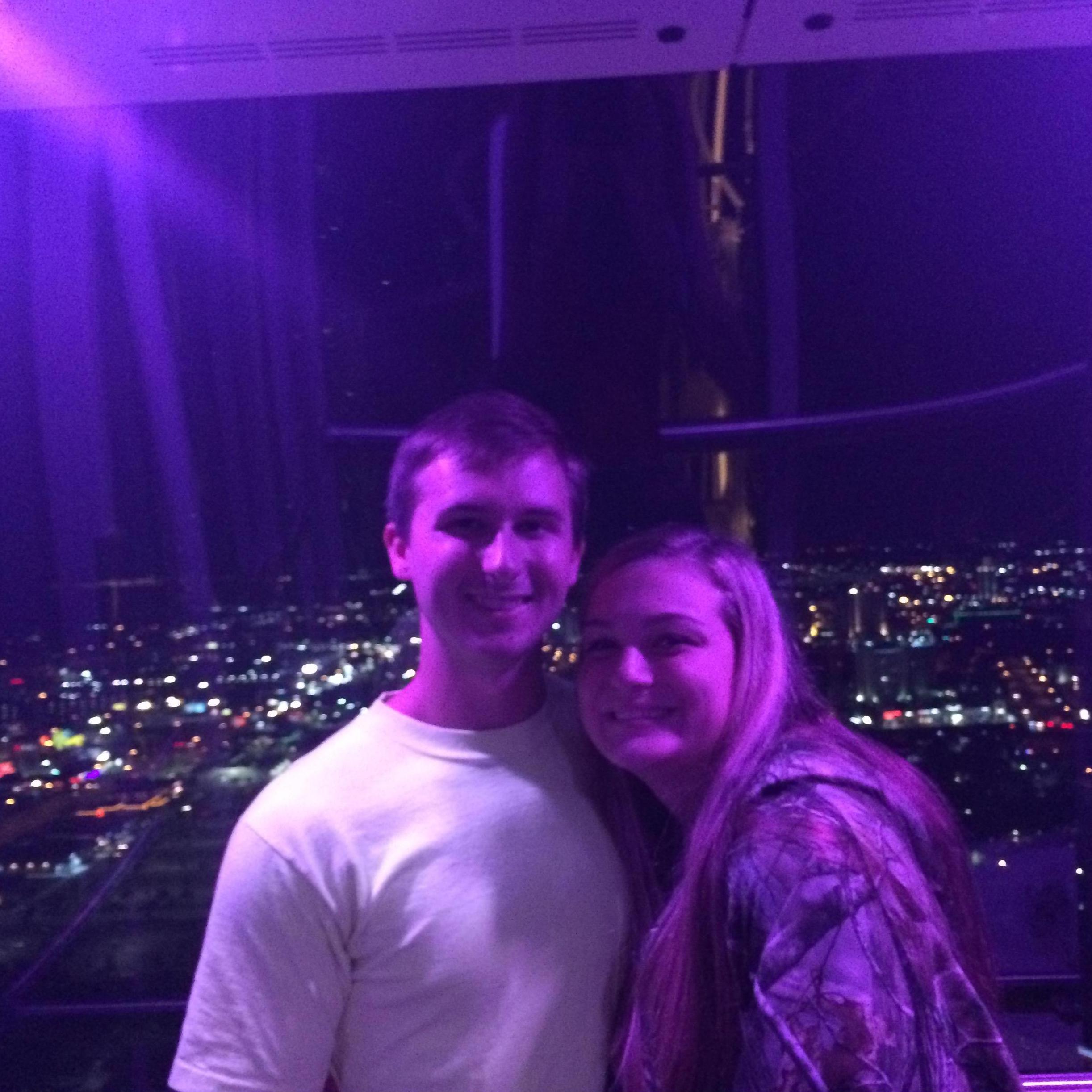 One of our first dates on the Orlando Eye.