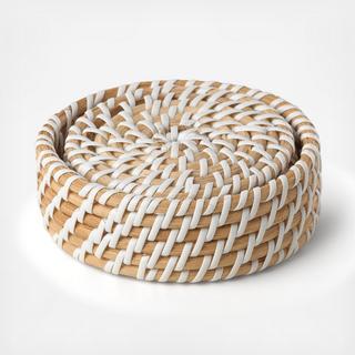 By The Shore Wicker Coaster, Set of 4