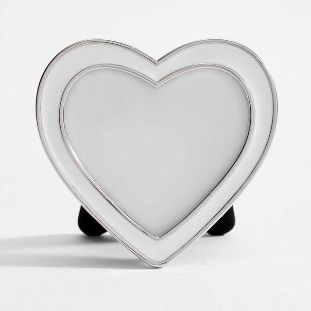 Heart Enamel Frames, 3"x3" - White