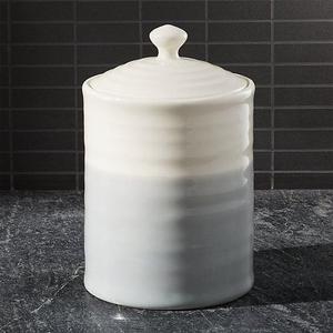 Grey Dip Large Kitchen Canister