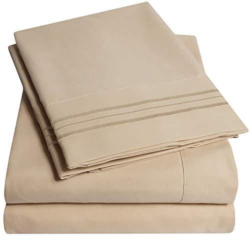 1500 Supreme Collection Bed Sheets Set - Luxury Hotel Style 4 Piece Extra Soft Sheet Set - Deep Pocket Wrinkle Free Hypoallergenic Bedding - Over 40+ Colors - Queen Size, Taupe