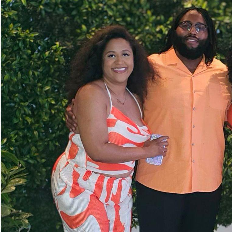 Our first picture ever that Tommy's sister, Jaleesa cropped herself out of because she was catching our connection vibes LOL.