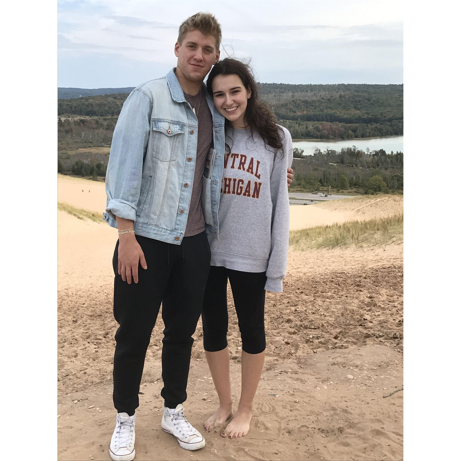 Climbing the Sleeping Bear Dunes in Glen Arbor, MI has been an annual tradition for Halie and Michael since 2017.