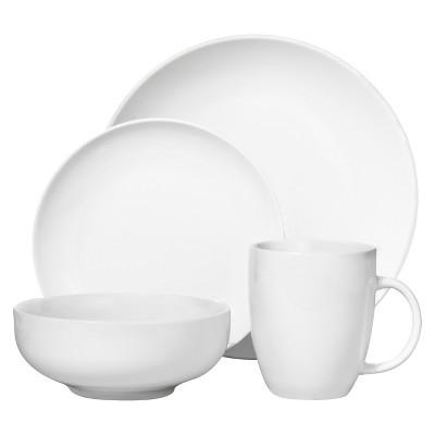 Porcelain 16pc Coupe Dinnerware Set White - Threshold™