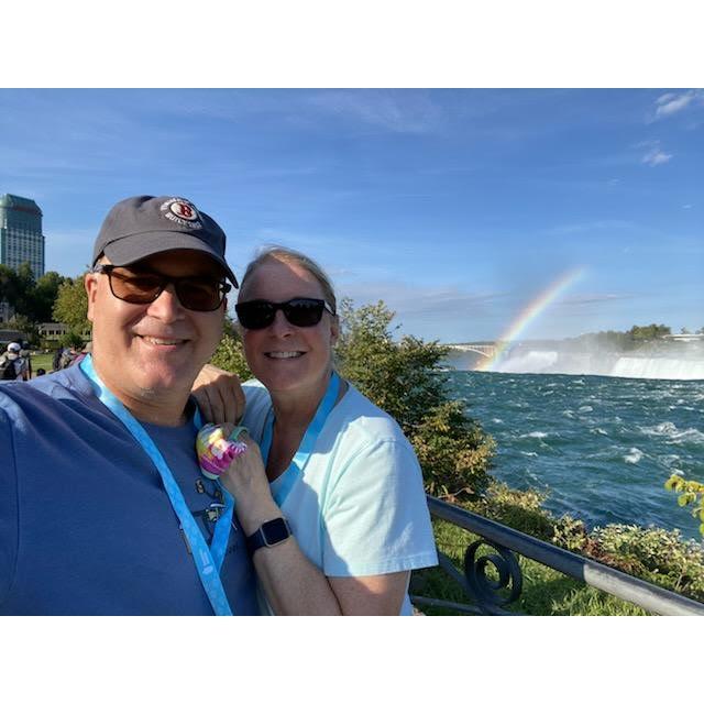 Rainbow over Niagara River.